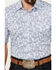 Image #3 - Rough Stock by Panhandle Men's Stretch Paisley Print Short Sleeve Pearl Snap Western Shirt, Blue, hi-res