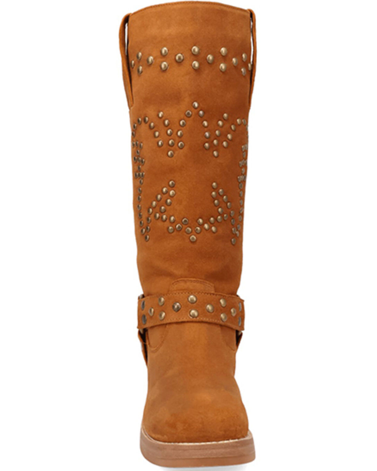Image #4 - Dingo Women's Troubadour Studded Tall Fashion Boots - Round Toe, Tan, hi-res