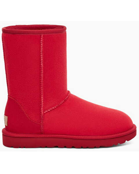 Image #2 - Ugg Women's Classic Short II Pull On Boots - Round Toe, Red, hi-res