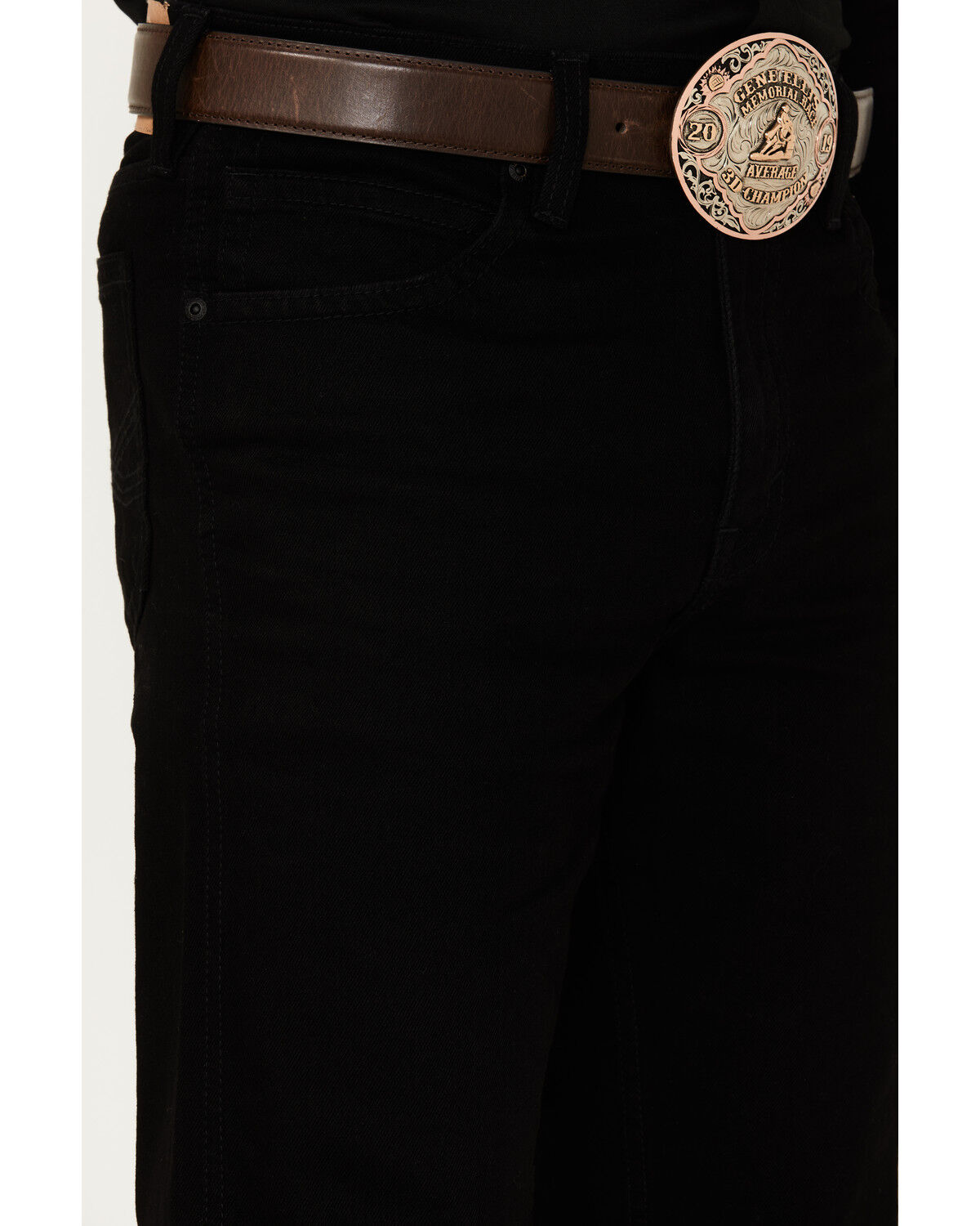 Image #2 - Blue Ranchwear Men's Durango Stretch Slim Straight Jeans, Black, hi-res