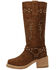 Image #3 - Dingo Women's Troubadour Studded Tall Fashion Boots - Round Toe, Brown, hi-res