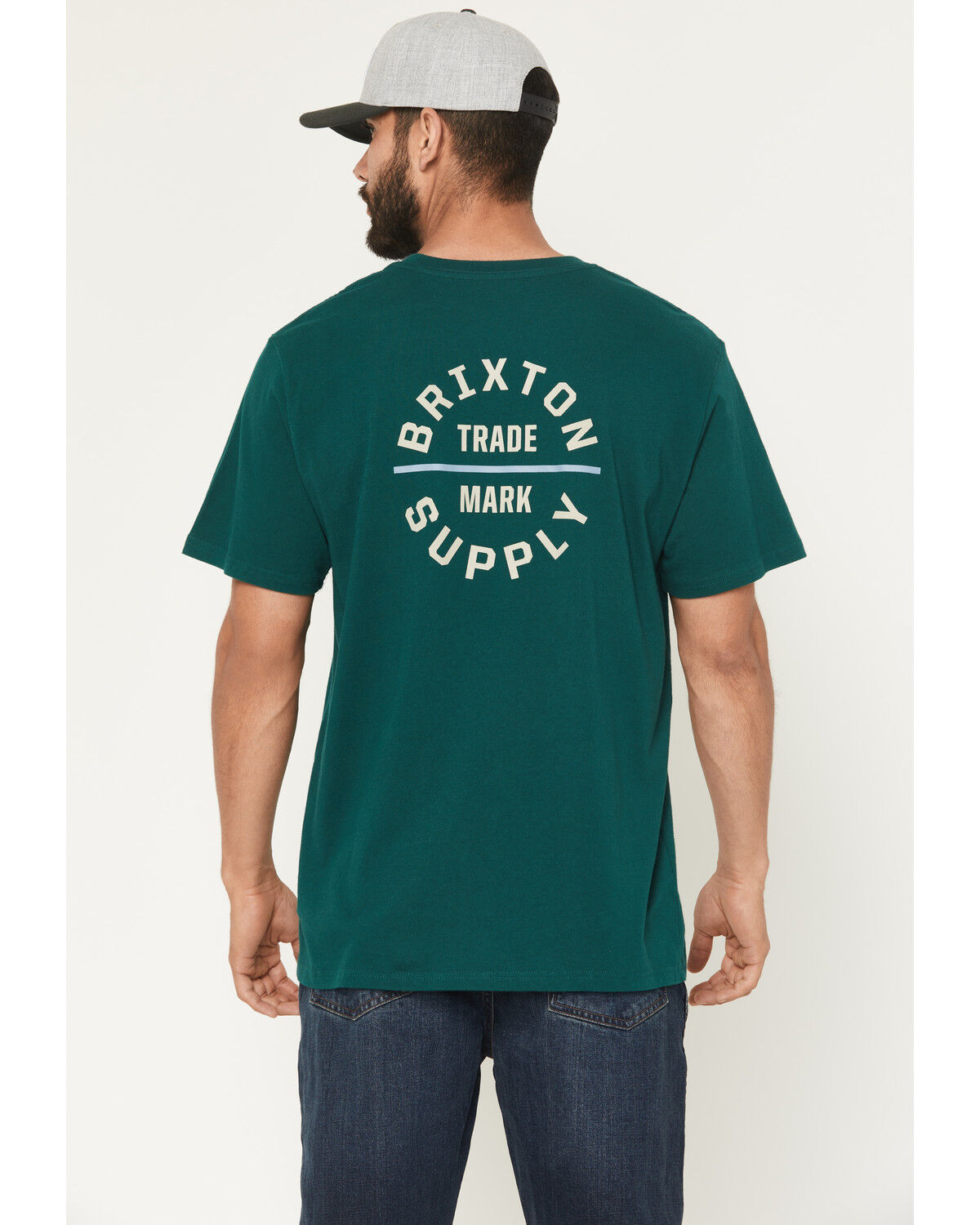 Image #1 - Brixton Men's Oath Short Sleeve Graphic T-Shirt, Dark Green, hi-res