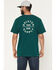 Image #1 - Brixton Men's Oath Short Sleeve Graphic T-Shirt, Dark Green, hi-res