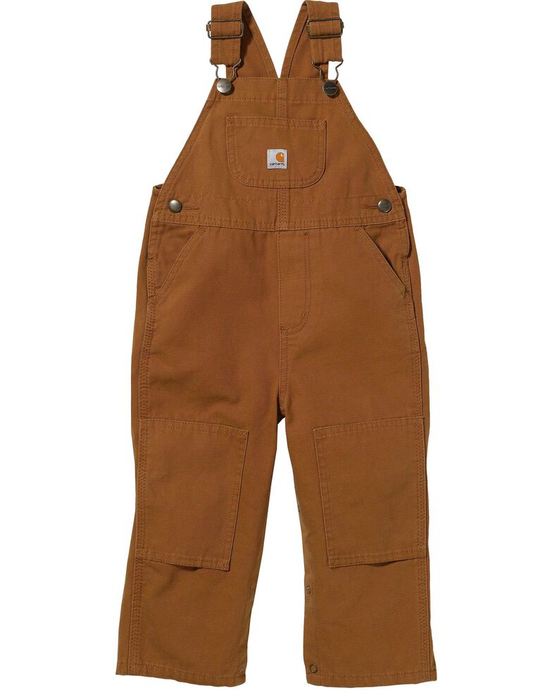 Carhartt Toddlers' Cotton Duck Overalls - 2T-4T, Duck Brown, hi-res