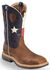 Image #1 - Twisted X Men's Lite Texas Flag Pull On Work Boots - Steel Toe, Brown, hi-res
