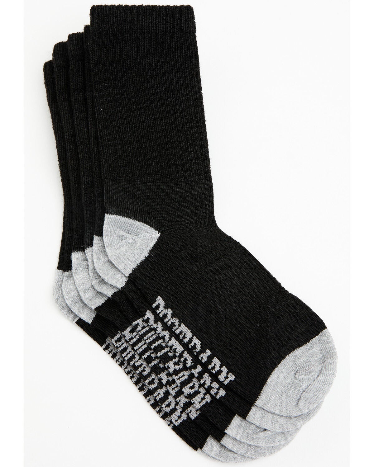 Boot Barn Kids' Basic Ultra Light Crew Socks - 3 Pack, Black, hi-res