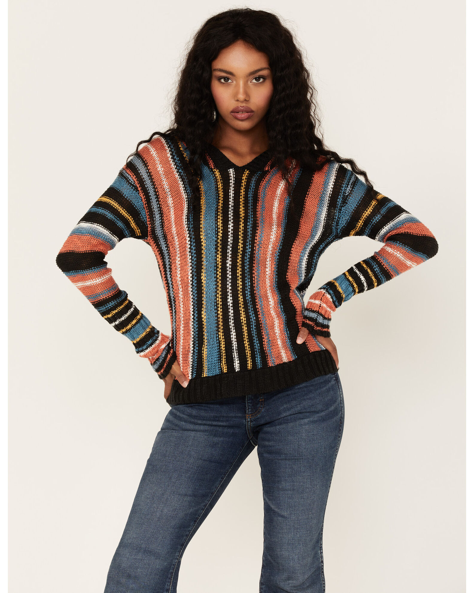 Wool hooded sweater best sale women's