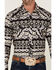 Dale Brisby Men's Charocal Southwestern Stripe Long Sleeve Snap Western Shirt , Charcoal, hi-res