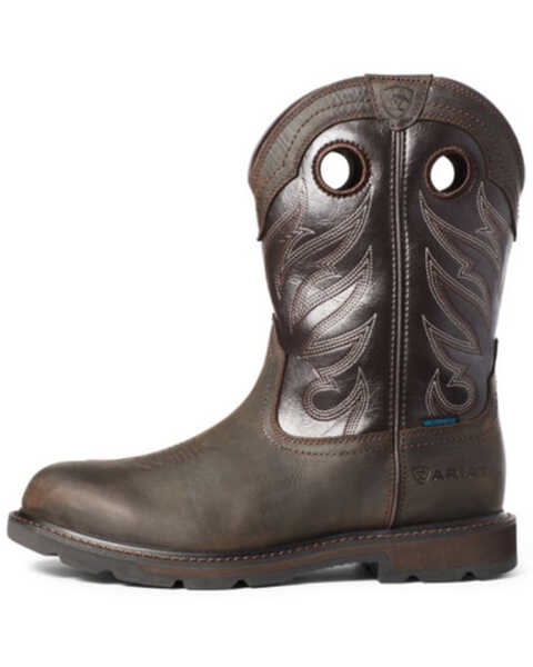 Image #3 - Ariat Men's Groundwork Western Work Boots - Soft Toe, Brown, hi-res