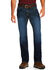 Ariat Men's Rebar M4 Edge Low Rise Maritime Wash Bootcut Jeans, Blue, hi-res
