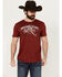 Image #1 - Moonshine Spirit Men's Authentic Short Sleeve Graphic T-Shirt, Burgundy, hi-res