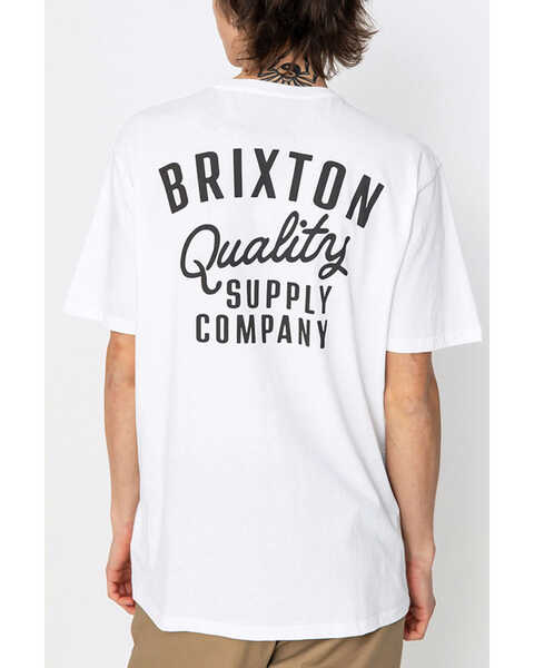 Brixton Men's Logo Short Sleeve Graphic T-Shirt , White, hi-res