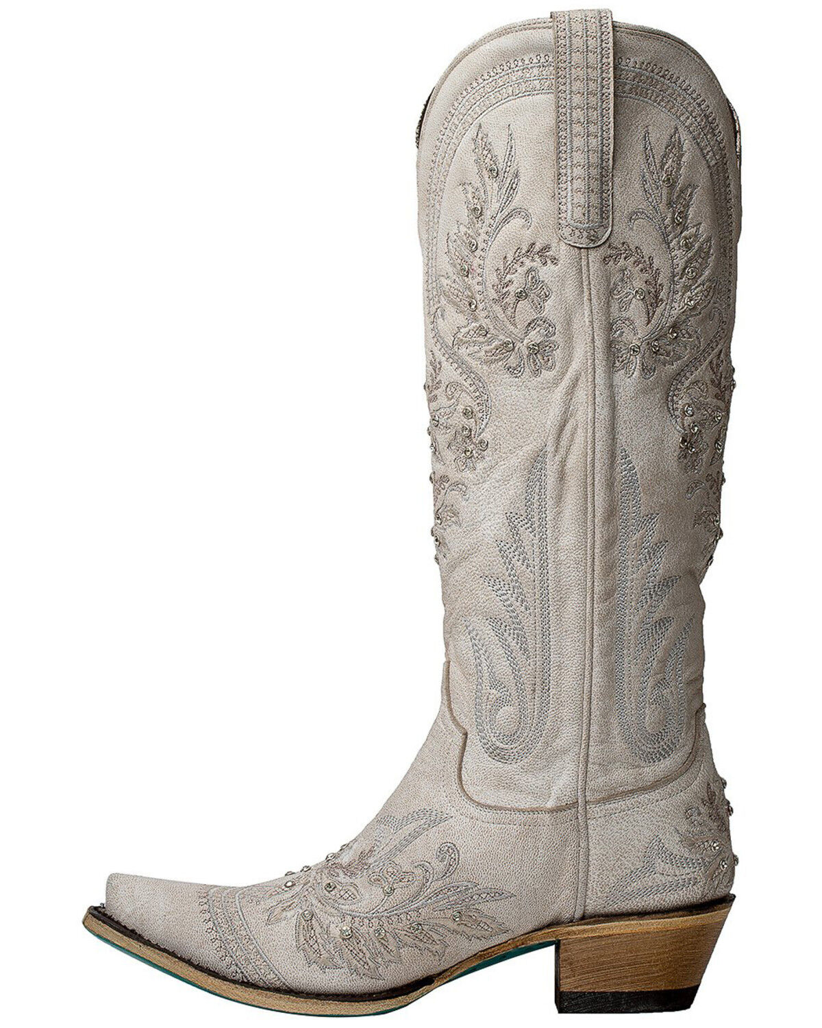 Image #3 - Lane Women's Santorini Western Boots - Snip Toe, White, hi-res