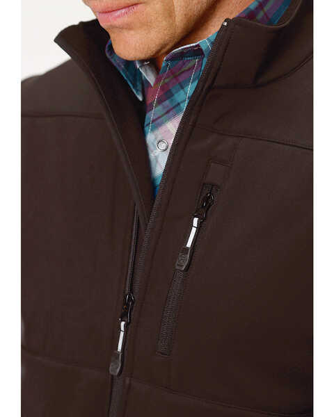 Image #2 - Roper Men's Concealed Carry Softshell Vest, Black, hi-res