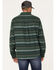 Image #4 - Brothers and Sons Men's Novelty Striped Long Sleeve Button Down Western Flannel Shirt, Forest Green, hi-res