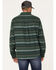 Image #4 - Brothers and Sons Men's Novelty Striped Long Sleeve Button Down Western Flannel Shirt , Forest Green, hi-res