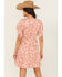 Image #4 - Shyanne Women's Floral Print Short Sleeve Mini Dress, Light Pink, hi-res