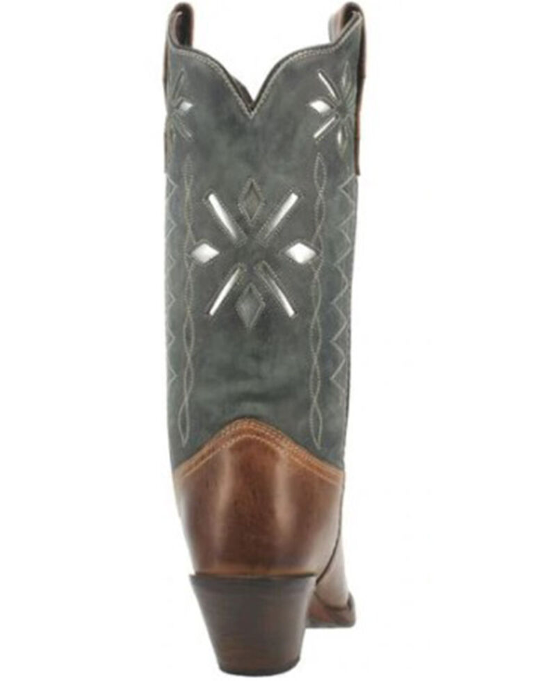 Laredo Women's Passion Flower Western Boots - Square Toe, Cognac, hi-res