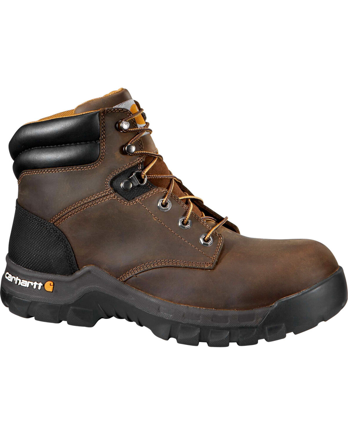 Image #1 - Carhartt Women's 6" Brown Rugged Flex Work Boots - Composite Toe, Brown, hi-res