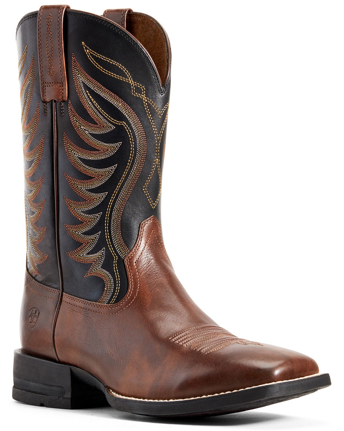 Ariat Men's Amos Hand Stained Performance Western Boots - Square Toe, Brown, hi-res