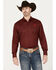 Image #2 - Rodeo Clothing Men's Mexico Logo Long Sleeve Snap Western Shirt, Burgundy, hi-res