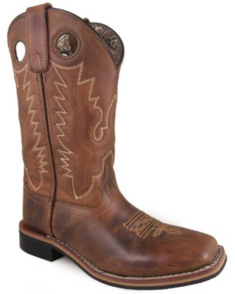 Smoky Mountain Women's Napa Western Performance Boots - Broad Square Toe, Brown, hi-res