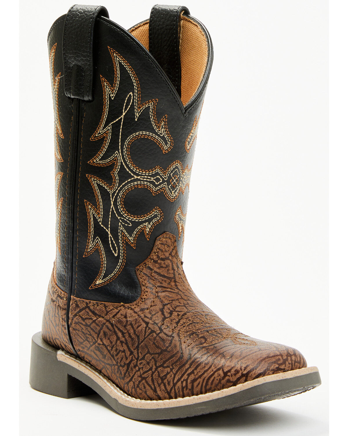 Image #1 - Cody James Boys' Rex Western Boots - Broad Square Toe, Black, hi-res