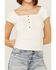 Image #2 - Shyanne Women's Pointelle Square Neck Top, White, hi-res