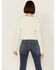 Image #4 - Cleo + Wolf Women's Asher Flocked Cropped Pullover , Cream, hi-res