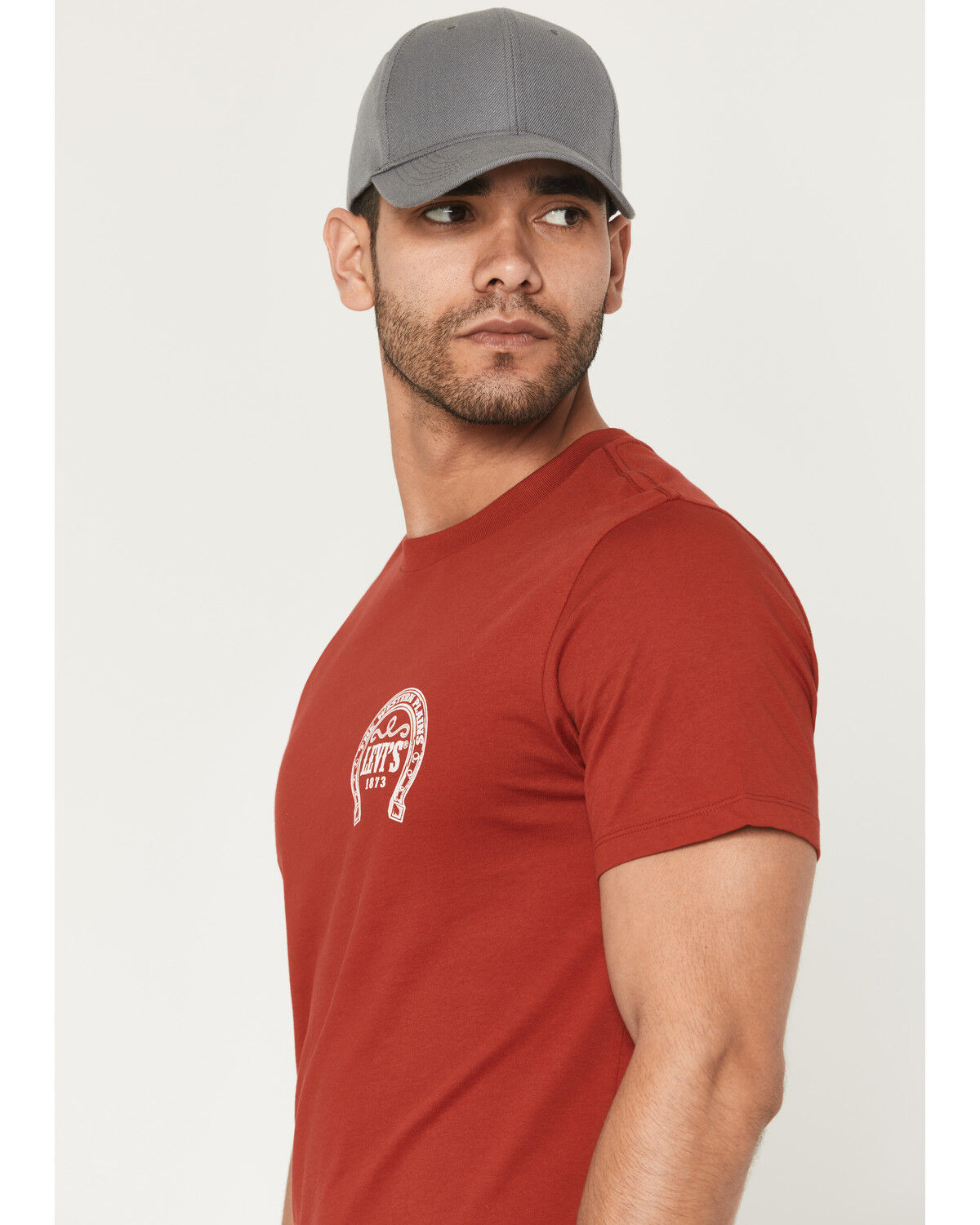 Image #3 - Levi's Men's Horseshoe Logo Short Sleeve Graphic T-Shirt, Red, hi-res