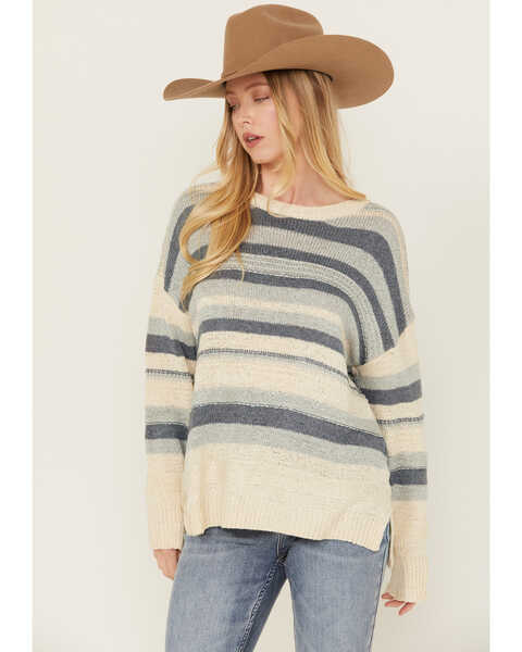 Wishlist Women's Cloud Striped Sweater , Blue, hi-res