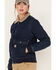 Image #2 - Carhartt Women's Medium Wash Relaxed Fit Denim Sherpa-Lined Jacket, Blue, hi-res
