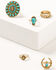 Image #1 - Shyanne Women's Summer Solstice Squash Blossom Ring Set - 5 Piece, Gold, hi-res