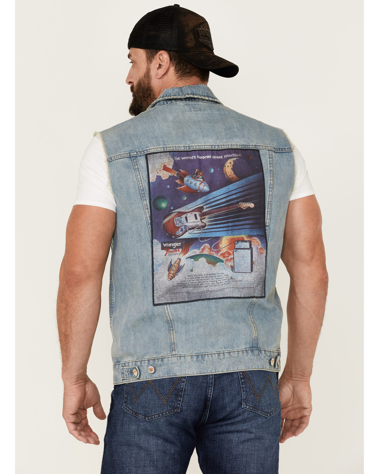 Men's denim vests top