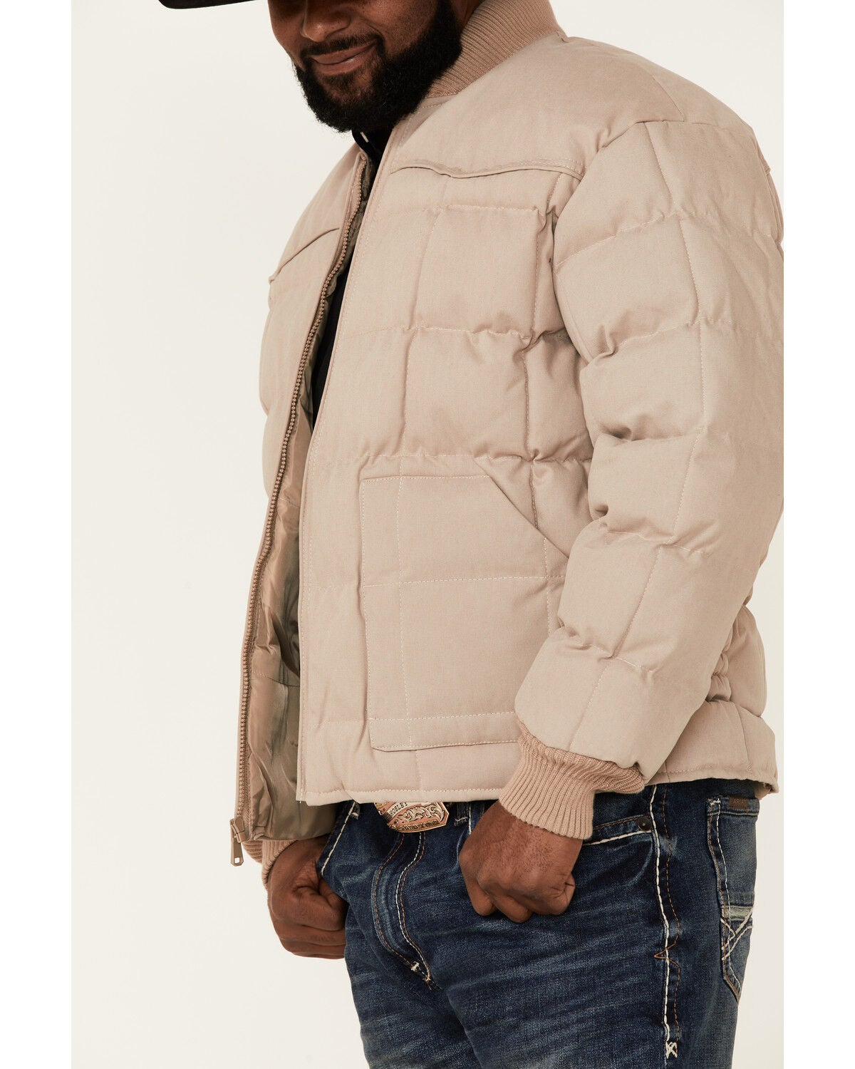 Rodeo Clothing Men's Khaki Canvas Zip 