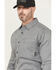 Image #2 - Hawx Men's FR Herringbone Long Sleeve Button-Down Work Shirt, Grey, hi-res