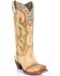 Corral Women's Saddle Cactus Embroidery Western Boots - Snip Toe, Tan, hi-res