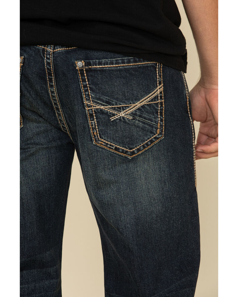 Rock & Roll Denim Men's Dark Reflex Double Barrel Relaxed Straight Jeans, Indigo, hi-res