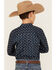 Image #4 - Cinch Boys' Flag Print Long Sleeve Button-Down Western Shirt, Navy, hi-res
