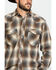 Resistol Men's Richland Ombre Plaid Long Sleeve Western Shirt , Lt Brown, hi-res