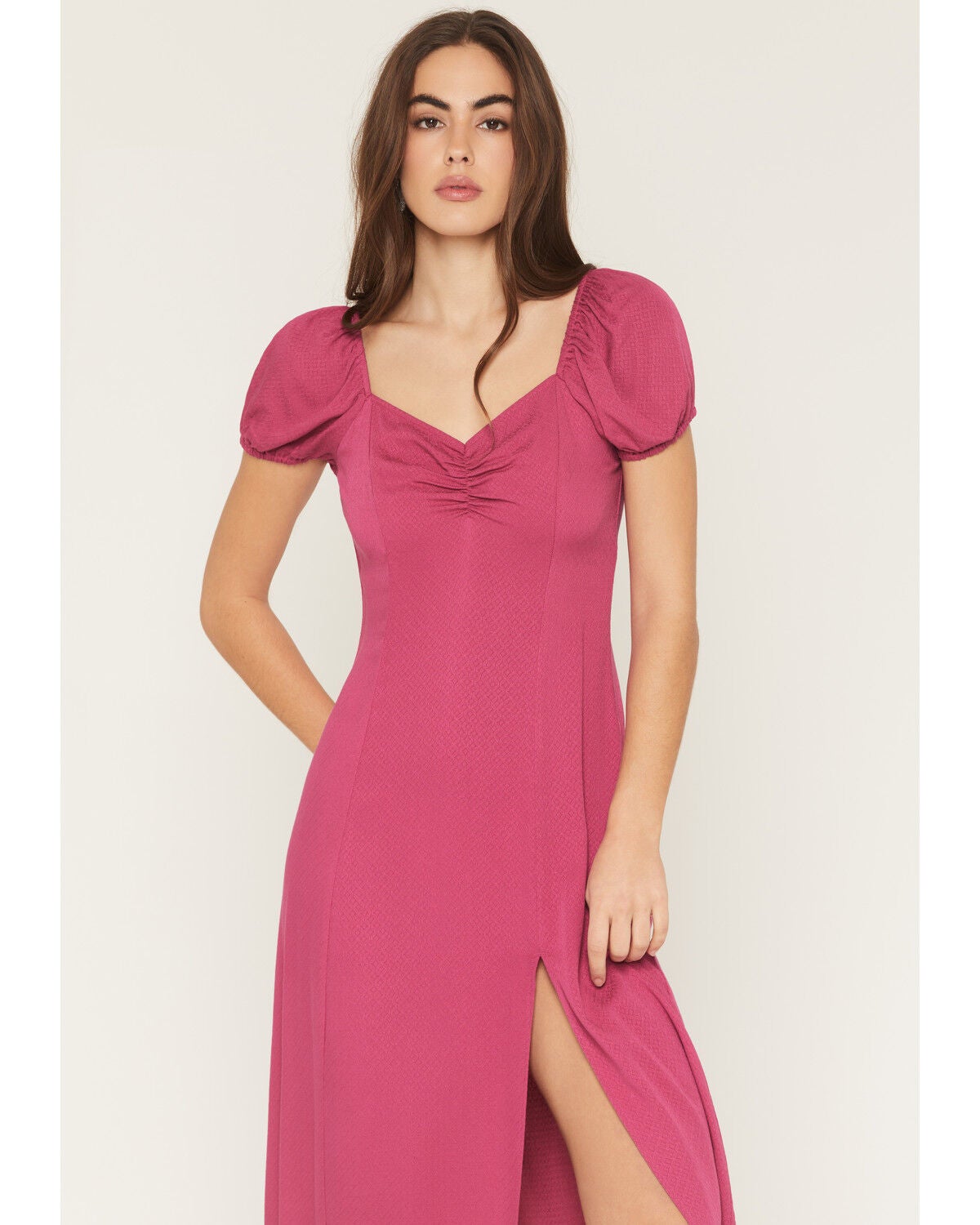 Image #3 - Idyllwind Women's Beth Jacquard Midi Dress, Fuchsia, hi-res
