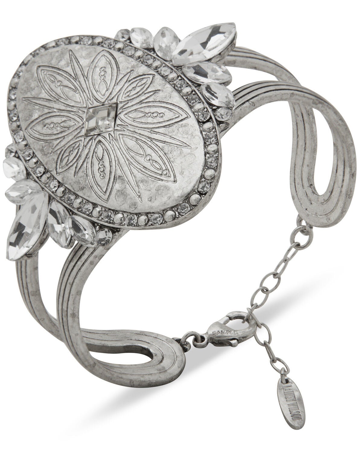 Lainey Wilson Women's Drama Stone Cuff Bracelet, Silver, hi-res