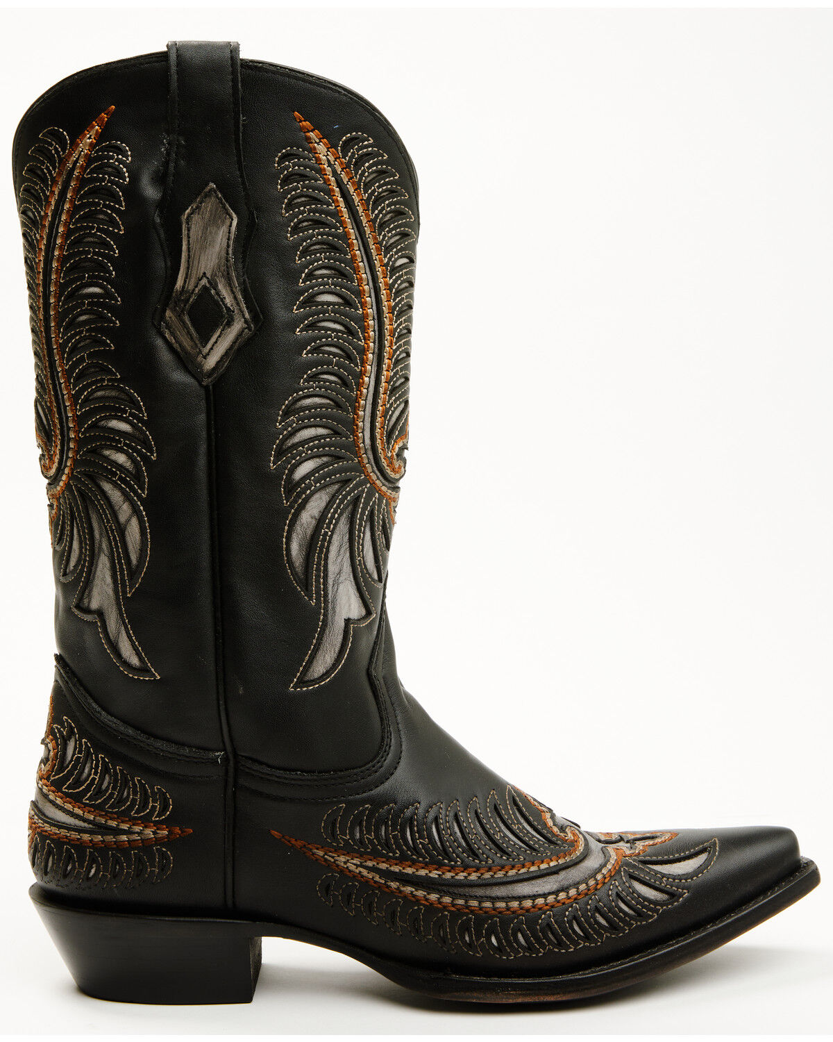 Image #2 - Corral Men's Inlay Western Boots - Snip Toe, Black, hi-res