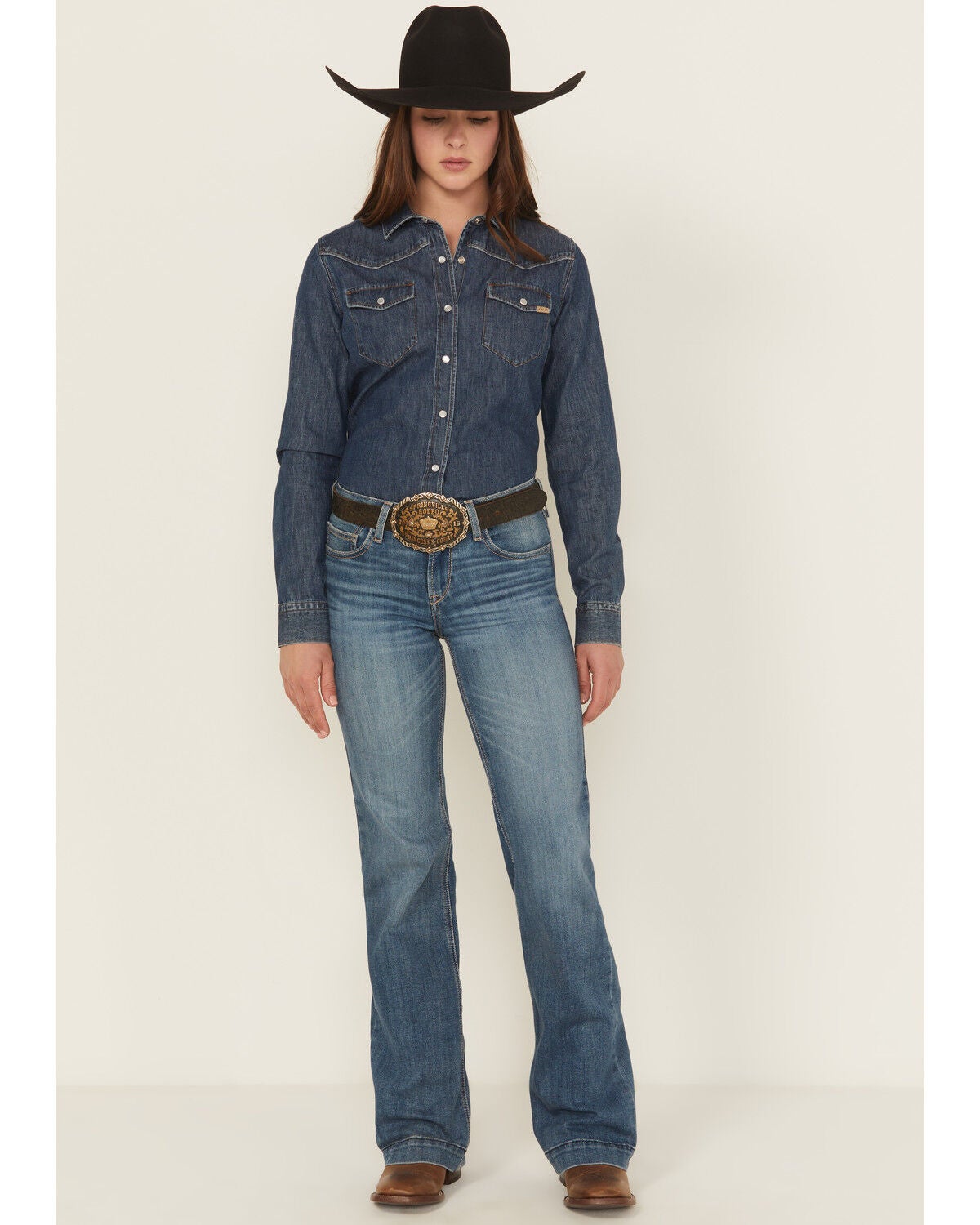 Ariat Women's Isabelle Medium Wash Trouser Denim Jeans, Medium Wash, hi-res