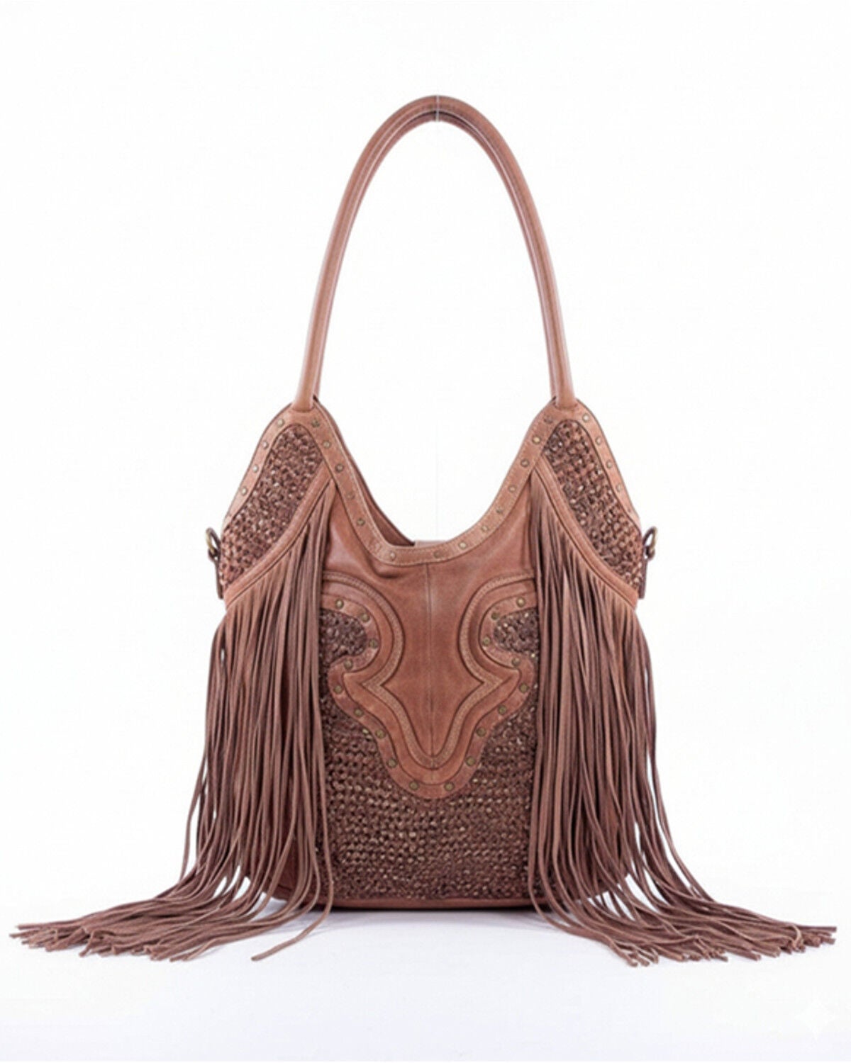 Scully Women's Fringe Handbag, Brown, hi-res