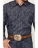 Image #3 - Moonshine Spirit&reg; Men's Mocasin Southwestern Print Long Sleeve Snap Western Shirt, Navy, hi-res