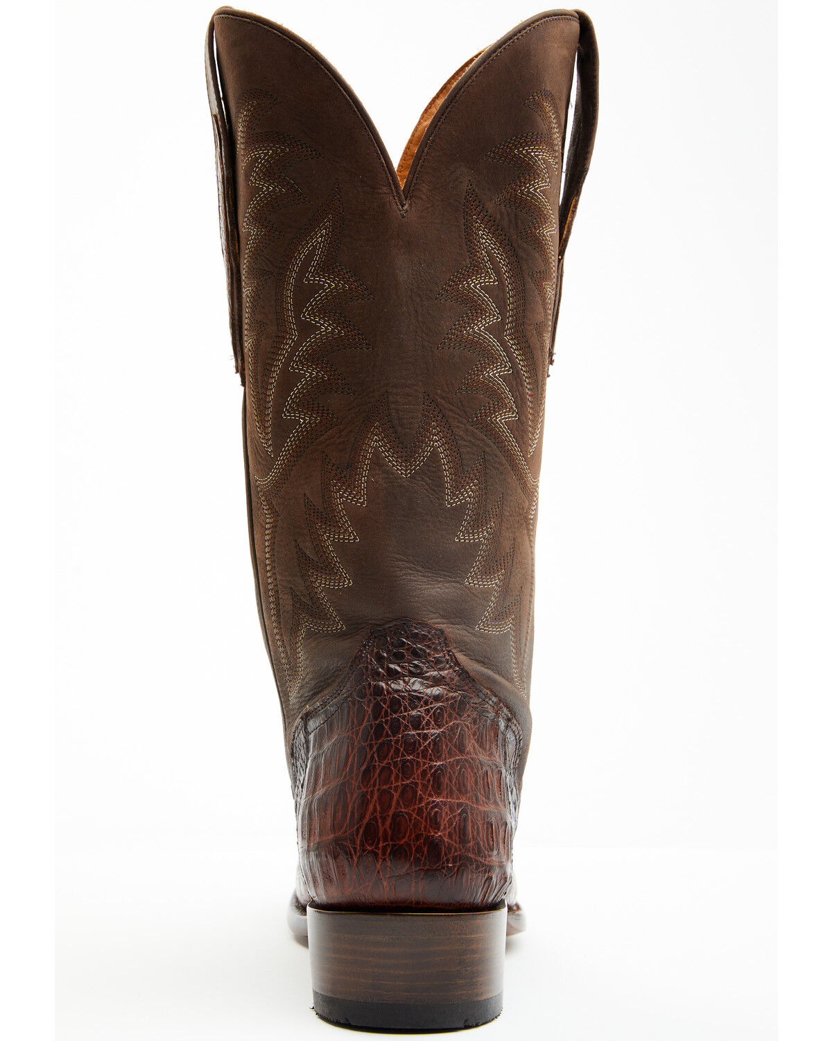Image #5 - El Dorado Men's Exotic Caiman Western Boots - Round Toe, Brass, hi-res