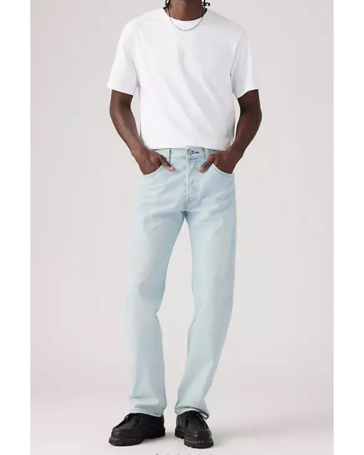 Levi's Men's 501 '93 Light Wash Straight Leg Relaxed Fit Stretch Denim Jeans, Light Wash, hi-res