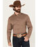 Image #1 - Cody James Men's Adkins Plaid Print Long Sleeve Button-Down Stretch Western Shirt - Tall, Tan, hi-res