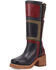 Image #3 - Dingo Women's Multi Patches Fashion Boots - Round Toe, Black, hi-res